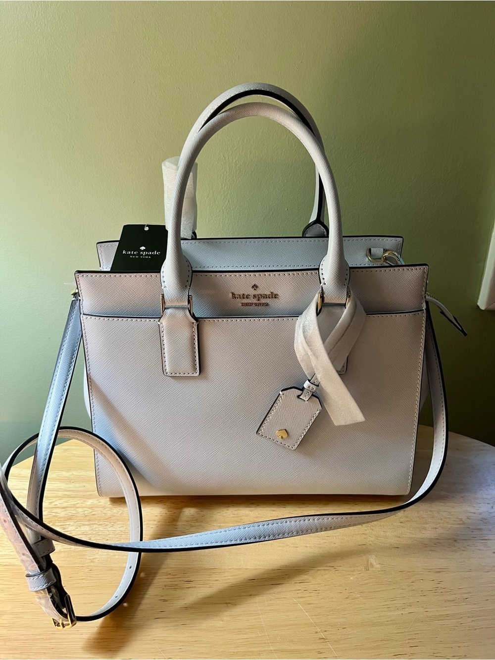 Kate Spade  Powder Blue Cameron Leather Satchel